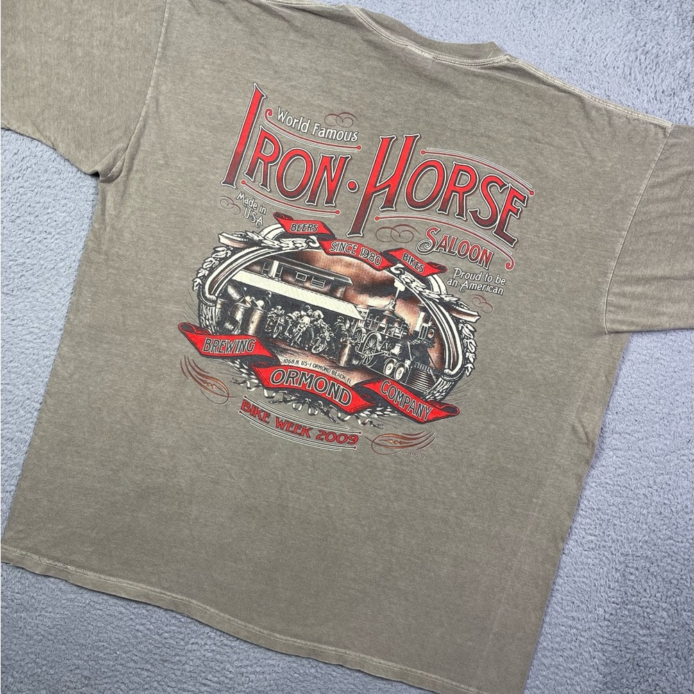 Vintage 2009 iron horse saloon biker T-shirt